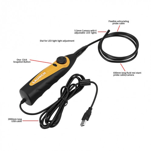 LANCEMENT VSP-600 pour X431 Pro3S + / V / V + / PAD-V USB HD Endoscope outil de réparation de voiture SH13191768-010