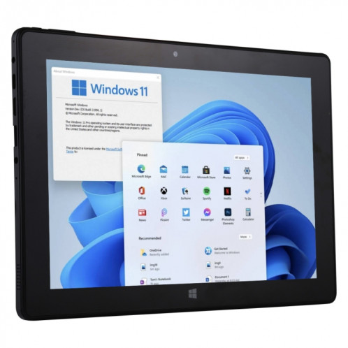 HONGSAMDE Tablette PC 2 en 1 de 10,1 pouces, 4 Go + 64 Go, Windows 11, Interl Gemini Lake N4120 Quad Core avec clavier (noir) SH901A90-07
