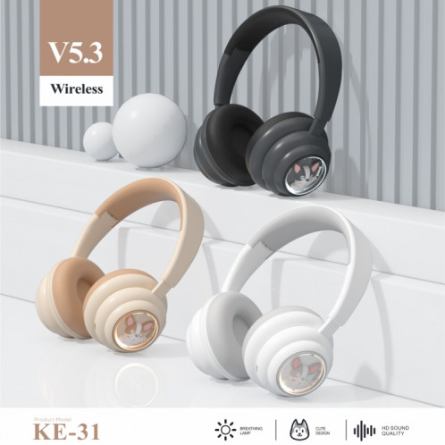 Casque Bluetooth à lumière RVB supra-auriculaire KE-31 (noir) SH701A1080-04