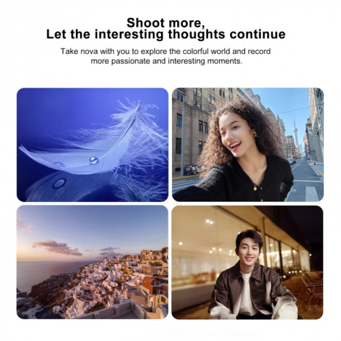 Huawei nova 12, 8 Go + 512 Go, identification par empreinte digitale à l'écran, HarmonyOS 4.0 Octa Core de 6,7 pouces, réseau: 4G, NFC, OTG, ne prend pas en charge Google Play (blanc) SH602A393-08