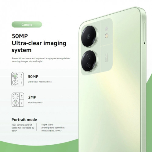 Xiaomi Redmi 13C 5G, 8 Go + 256 Go, 6,74 pouces MIUI 14 MediaTek Dimensity 6100+ Octa Core 2,2 GHz, NFC, réseau : 5G (Startrail Silver) SX003B573-012