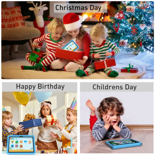 P30H WiFi Kid Tablet 10,1 pouces, 4 Go + 128 Go, Android 13 Allwinner A523 Octa Core CPU Prise en charge du contrôle parental Google Play (Bleu) SH701B410-07