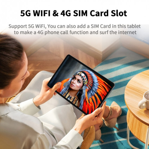 VASOUN P200 Tablette PC 12 pouces 4G LTE, 8 Go + 256 Go, Android 13 Unisoc T616 Octa Core CPU Support Google Play (Gris) SV001A1784-06