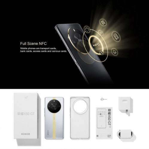 Honor X50 GT, 16 Go + 256 Go, appareil photo 1080 MP, 6,78 pouces Magic OS 7.2 Snapdragon 8+ Gen 1 Octa Core jusqu'à 3,0 GHz, réseau : 5G, OTG, NFC, prise en charge Google Play (noir) SH202A1029-010