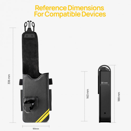 Pour Ulefone Armor 26 Ultra Ulefone Armor Holster, pochette de téléphone polyvalente, sac de taille (noir) SU602A1613-06