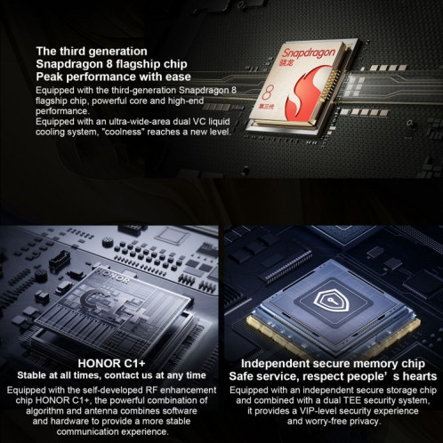 Honor Magic6, 12 Go + 256 Go, appareil photo 1080 MP, 6,78 pouces Magic OS 8.0 Snapdragon 8 Gen 3 Octa Core jusqu'à 3,3 GHz, réseau : 5G, OTG, NFC (blanc) SH701D1620-010