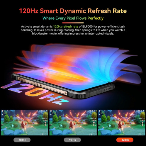  Blackview BL9000, 12 Go + 512 Go, IP68/IP69K/MIL-STD-810H, 6,78 pouces + 1,32 pouces Android 13 MediaTek Dimensity 8020 Octa Core, réseau : 5G, NFC, OTG (Aurora Gold) SB401A447-021