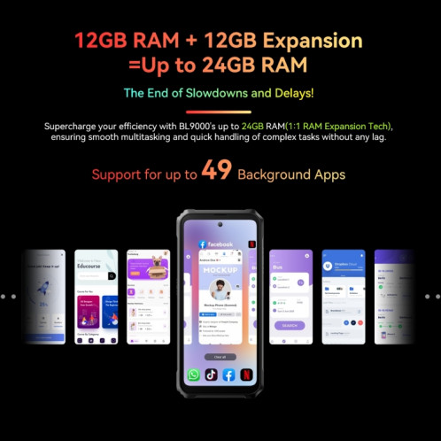  Blackview BL9000, 12 Go + 512 Go, IP68/IP69K/MIL-STD-810H, 6,78 pouces + 1,32 pouces Android 13 MediaTek Dimensity 8020 Octa Core, réseau : 5G, NFC, OTG (Orbit Grey) SB401B1168-021