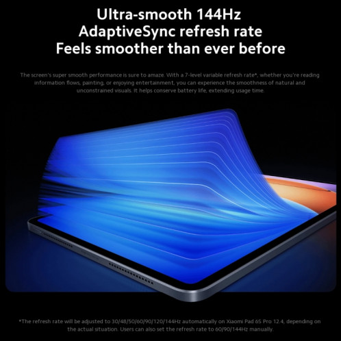 Xiaomi Pad 6S Pro 12,4 pouces, 12 Go + 512 Go, HyperOS Qualcomm Snapdragon 8 Gen2 Octa Core, batterie 10 000 mAh (noir) SX703A1791-032