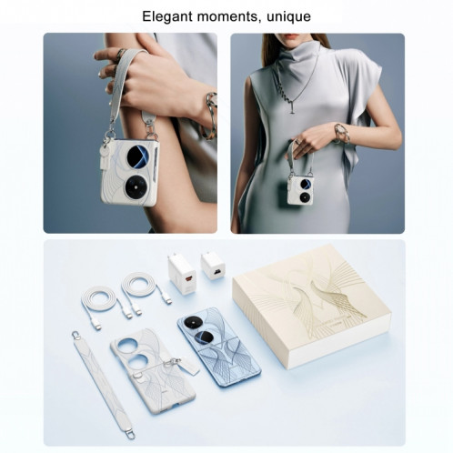 HUAWEI Pocket 2 Art Custom Edition, 16 Go + 1 To, 6,94 pouces + 1,15 pouces HarmonyOS 4.0 Octa Core, OTG, NFC, ne prend pas en charge Google Play (bleu) SH201A429-012