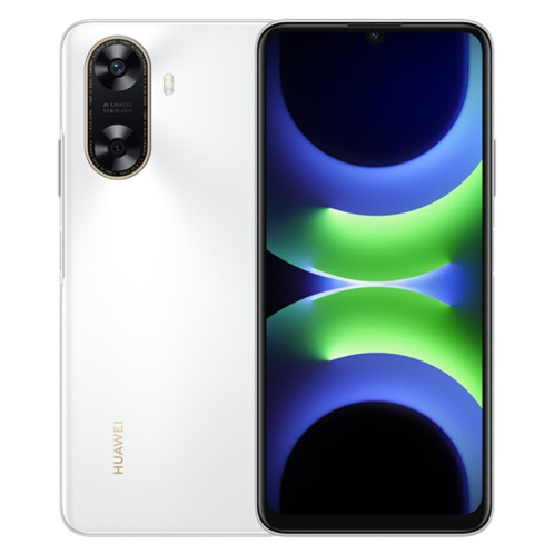HUAWEI Enjoy 70z, 8 Go + 256 Go, identification par empreinte digitale latérale, 6,75 pouces HarmonyOS 4.0 Octa Core 2,4 GHz, réseau: 4G, ne prend pas en charge Google Play (blanc) SH802C188-08