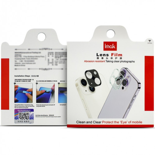 Film de lentille en verre intégré haute définition imak, Version noire pour Motorola Moto G34 5G SI75014-05