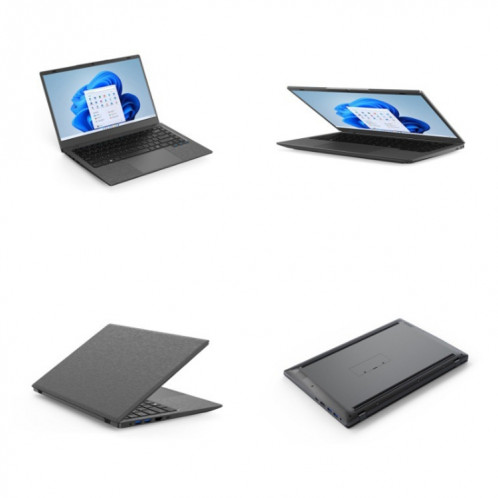 Ordinateur portable ultrafin AK15U 15,6 pouces, 16 Go + 512 Go, processeur Intel N95 Quad Core Windows 10 (gris foncé) SH805A1194-013