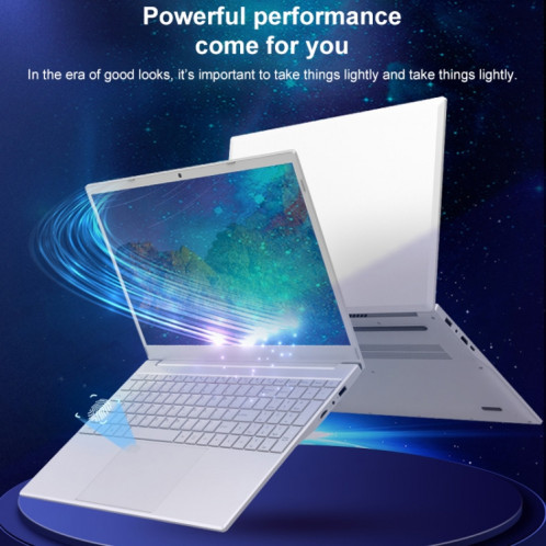 Ordinateur portable ultrafin V8 15,6 pouces, 16 Go + 512 Go, processeur Intel N95 Quad Core Windows 10 (argent) SH403A1504-013