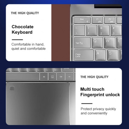 Ordinateur portable ultrafin V8 15,6 pouces, 12 Go + 128 Go, Windows 10 Intel Jasper Lake N5095 Quad Core (argent) SH801A1057-014