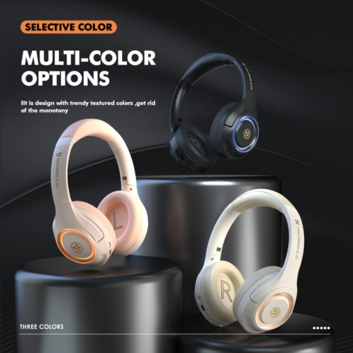 Casque de jeu sans fil A8, stéréo sur l'oreille, microphone filaire (noir) SH301B464-013