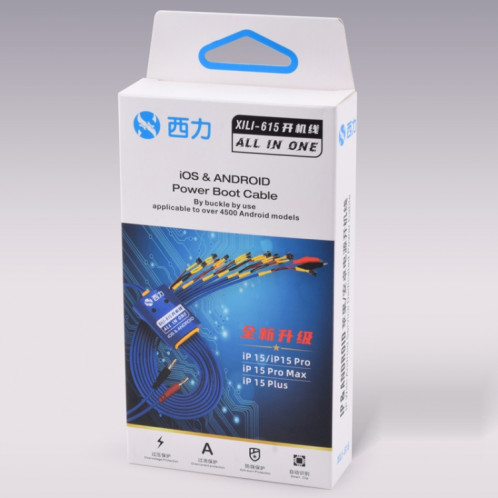 XILI 615 iBoot Alimentation On/Off Ligne de démarrage pour iPhone 6 Plus-15 Pro Max / Android SX2415189-011