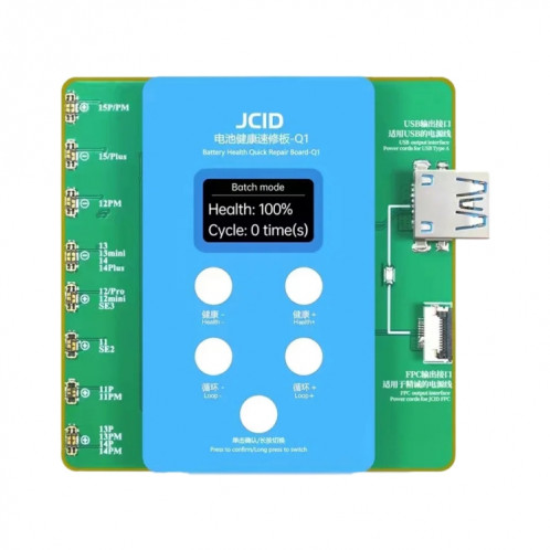 Carte de réparation rapide de santé de batterie JCID Q1 pour iPhone 11-15 Pro Max SJ2424483-010