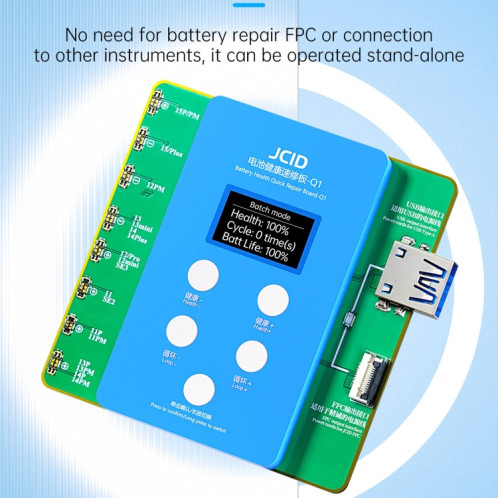 Carte de réparation rapide de santé de batterie JCID Q1 pour iPhone 11-15 Pro Max SJ2424483-010