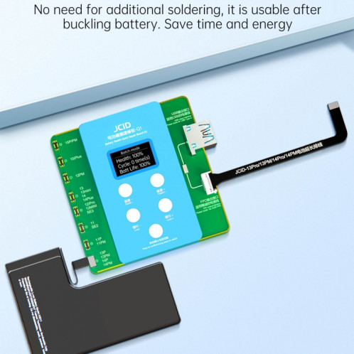 Carte de réparation rapide de santé de batterie JCID Q1 pour iPhone 11-15 Pro Max SJ2424483-010