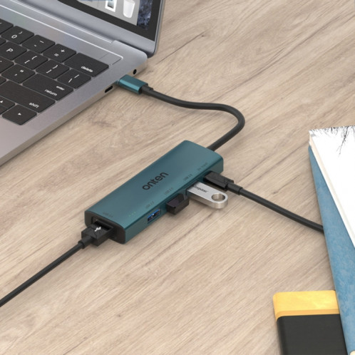 Onten UC119 HUB USB 5 en 1 USB-C / Type-C vers USB 4 ports avec entrée 5V SO24341967-08