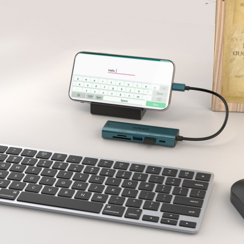 Onten UC122 6 en 1 USB-C/Type-C vers SD + TF + Carte + HUB USB 3.0 avec entrée 5 V et carte réseau 100 Mbps SO2444245-08