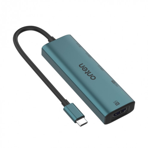 Onten UC126 Station d'accueil HUB multifonction 5 en 1 USB-C/Type-C vers Dual HDM I+ USB2.0 + PD3.0 SO2451960-09