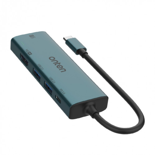 Onten UC126 Station d'accueil HUB multifonction 5 en 1 USB-C/Type-C vers Dual HDM I+ USB2.0 + PD3.0 SO2451960-09
