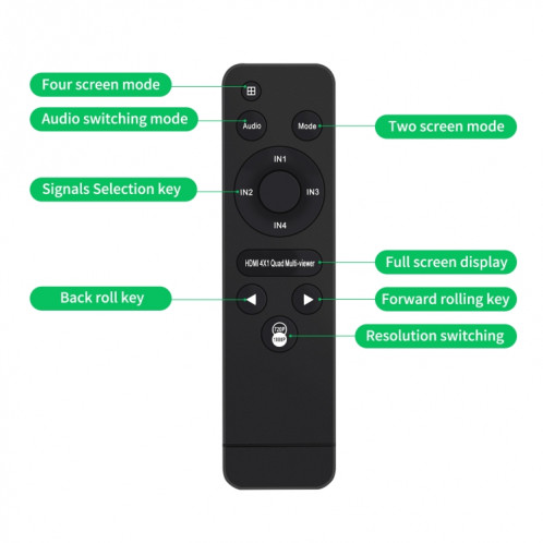 Répartiteur d'écran NK-941S 4K HDMI 4x1 + capture vidéo USB3.0 tout-en-un (noir) SH501A332-08