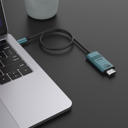 Câble de conversion vidéo HD Onten UC982 8K 60 Hz USB-C / Type-C vers HDMI (vert pin) SO601A1124-08