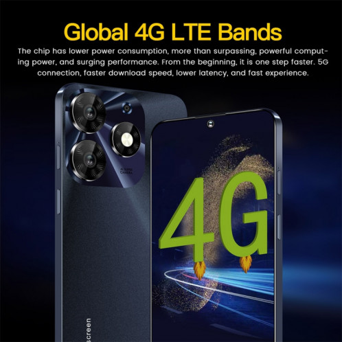 K652, 3 Go + 64 Go, 6,53 pouces Android 9.1 Mediatek MT6737 Quad Core, OTG, réseau : 4G (bleu) SH901C226-013