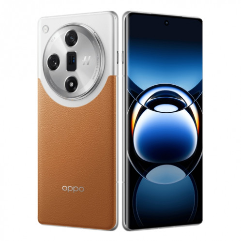 Téléphone OPPO Find X7 Ultra AI, 16 Go + 256 Go, empreinte digitale d'écran, 6,82 pouces ColorOS 14.0 Qualcomm Snapdragon 8 Gen3 Octa Core jusqu'à 3,3 GHz, OTG, NFC, réseau : 5G (marron clair) SO802A1980-018