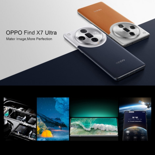 Téléphone OPPO Find X7 Ultra AI, 16 Go + 256 Go, empreinte digitale d'écran, 6,82 pouces ColorOS 14.0 Qualcomm Snapdragon 8 Gen3 Octa Core jusqu'à 3,3 GHz, OTG, NFC, réseau : 5G (marron clair) SO802A1980-018