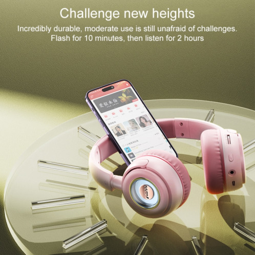 Yesido EP06 Casque Bluetooth supra-auriculaire pour enfants (rose) SY301C660-08