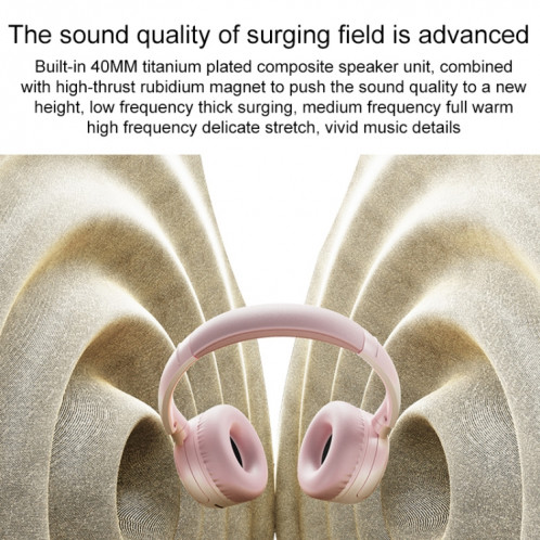 Yesido EP06 Casque Bluetooth supra-auriculaire pour enfants (rose) SY301C660-08