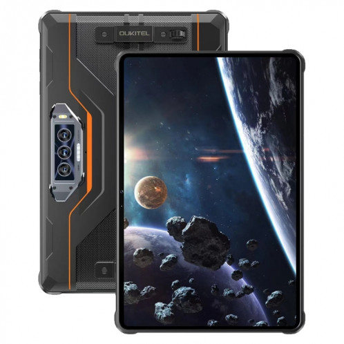  Tablette robuste OUKITEL RT8 4G réseau IP68/IP69K, 6 Go + 256 Go, 11 pouces Android 13 MediaTek Helio G99 Quad Core prise en charge double SIM, (orange) SO301B1963-018