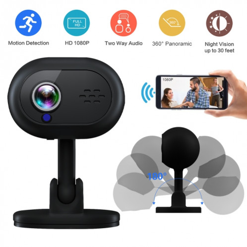 Mini caméra de vision nocturne WiFi sans fil A25 (noir) SH401A41-09