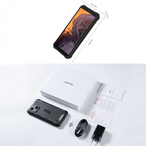  Oukitel WP32, 4 Go + 128 Go, IP68/IP69K, 5,93 pouces Android 13 Unisoc Tiger T606 Octa-core, NFC, OTG, réseau : 4G (vert) SO601A1569-015