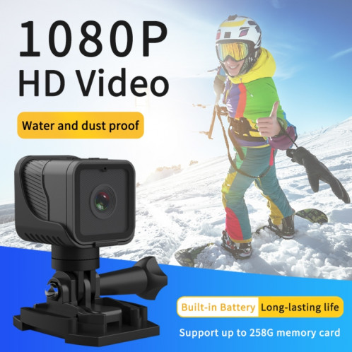 Caméra d'action étanche Z03 Mini DV 1080P avec support annulaire prenant en charge la vision nocturne infrarouge (noir) SH301A257-011
