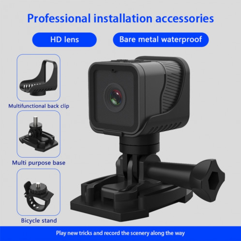 Caméra d'action étanche Z03 Mini DV 1080P avec support annulaire prenant en charge la vision nocturne infrarouge (noir) SH301A257-011