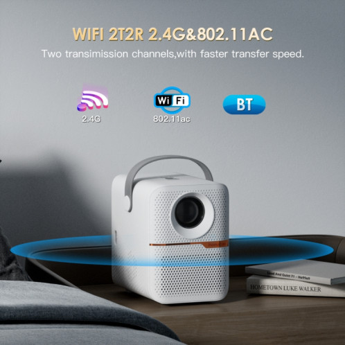 Projecteur WiFi portable GXMO P10 Max Android 10 OS HD, type de prise : (blanc) SG102A1554-013