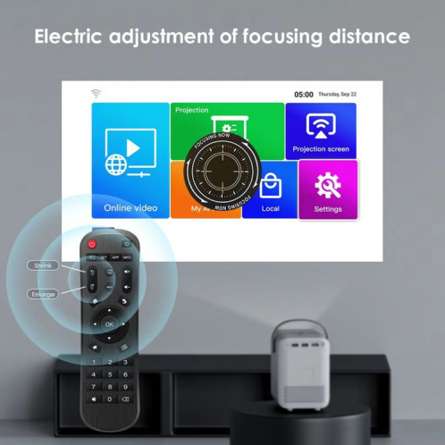 Projecteur WiFi portable GXMO P10 Max Android 10 OS HD, type de prise : (blanc) SG102A1554-013