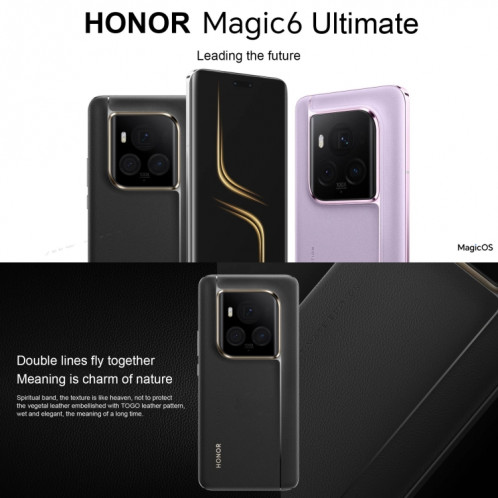 Honor Magic 6 Ultimate, 16 Go + 1 To, 6,8 pouces Magic OS 8.0 Snapdragon 8 Gen 3 Octa Core jusqu'à 3,3 GHz, réseau : 5G, OTG, NFC (violet) SH502B1200-014
