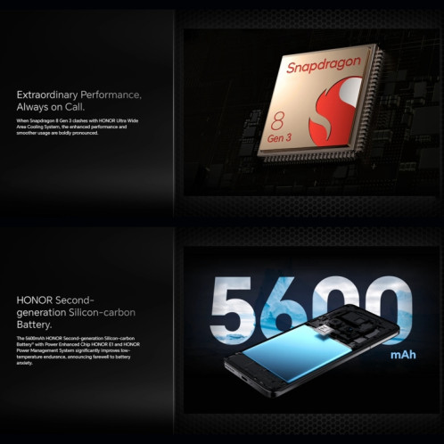 Honor Magic6 RSR Porsche Design, 24 Go + 1 To, 6,8 pouces Magic OS 8.0 Snapdragon 8 Gen 3 Octa Core jusqu'à 3,3 GHz, réseau : 5G, OTG, NFC (Frozen Berry) SH701A1611-012