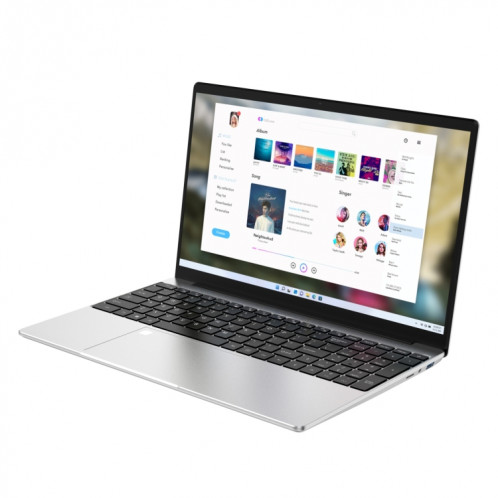 Ordinateur portable GXMO F152G 15,6 pouces, 16 Go + 512 Go, Windows 11 Intel Alder Lake N95 Quad Core, prise en charge du déverrouillage par empreinte digitale (argent) SG701A1892-012
