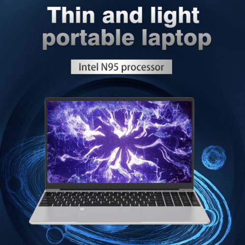 Ordinateur portable GXMO F152G 15,6 pouces, 16 Go + 512 Go, Windows 11 Intel Alder Lake N95 Quad Core, prise en charge du déverrouillage par empreinte digitale (argent) SG701A1892-012