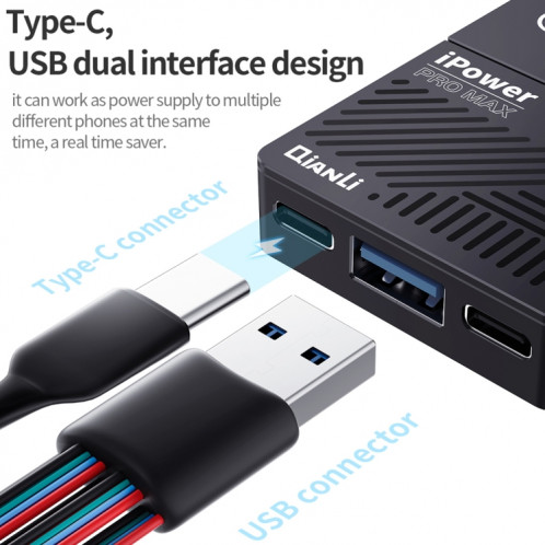 Câble de test de contrôle d'alimentation CC iPower Pro Max de 7e génération QianLi pour iPhone série 6-14 SQ30891907-09