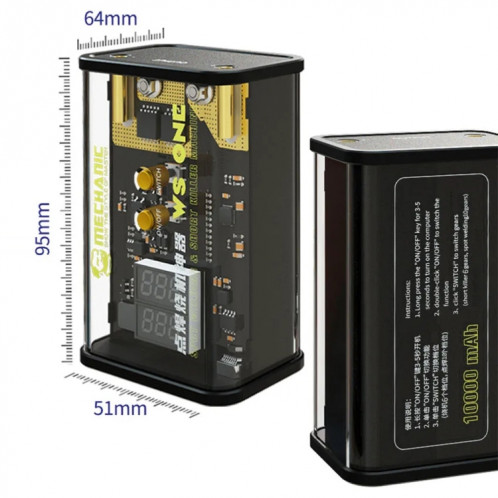 Tueur court de soudage par impulsion de batterie WS ONE de mécanicien SM3093974-07