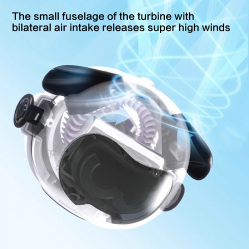 Ventilateur électrique portable à pudding suspendu au cou MF082 (blanc) SH701B460-05