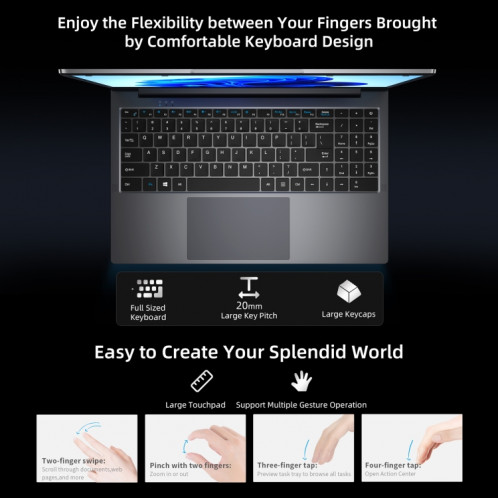 Ordinateur portable BMAX X15 Pro, 16 Go + 512 Go, 15,6 pouces Windows 11 Intel Alder Lake N59 () SB201A1383-011